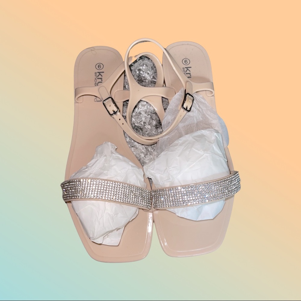 Rhinestone Jelly Sandals
